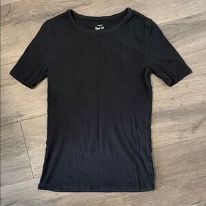 J Crew 100% Cotton Perfect Fit T-Shirt in Black
